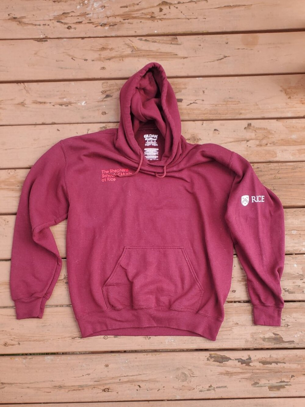 Rice University Shepherd School of Music Maroon Hoodie - Size M